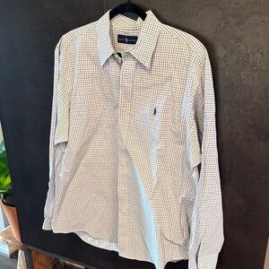 Polo by Ralph Lauren Men's Checkered Shirt in White and Blue